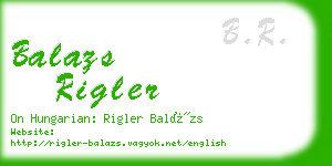 balazs rigler business card